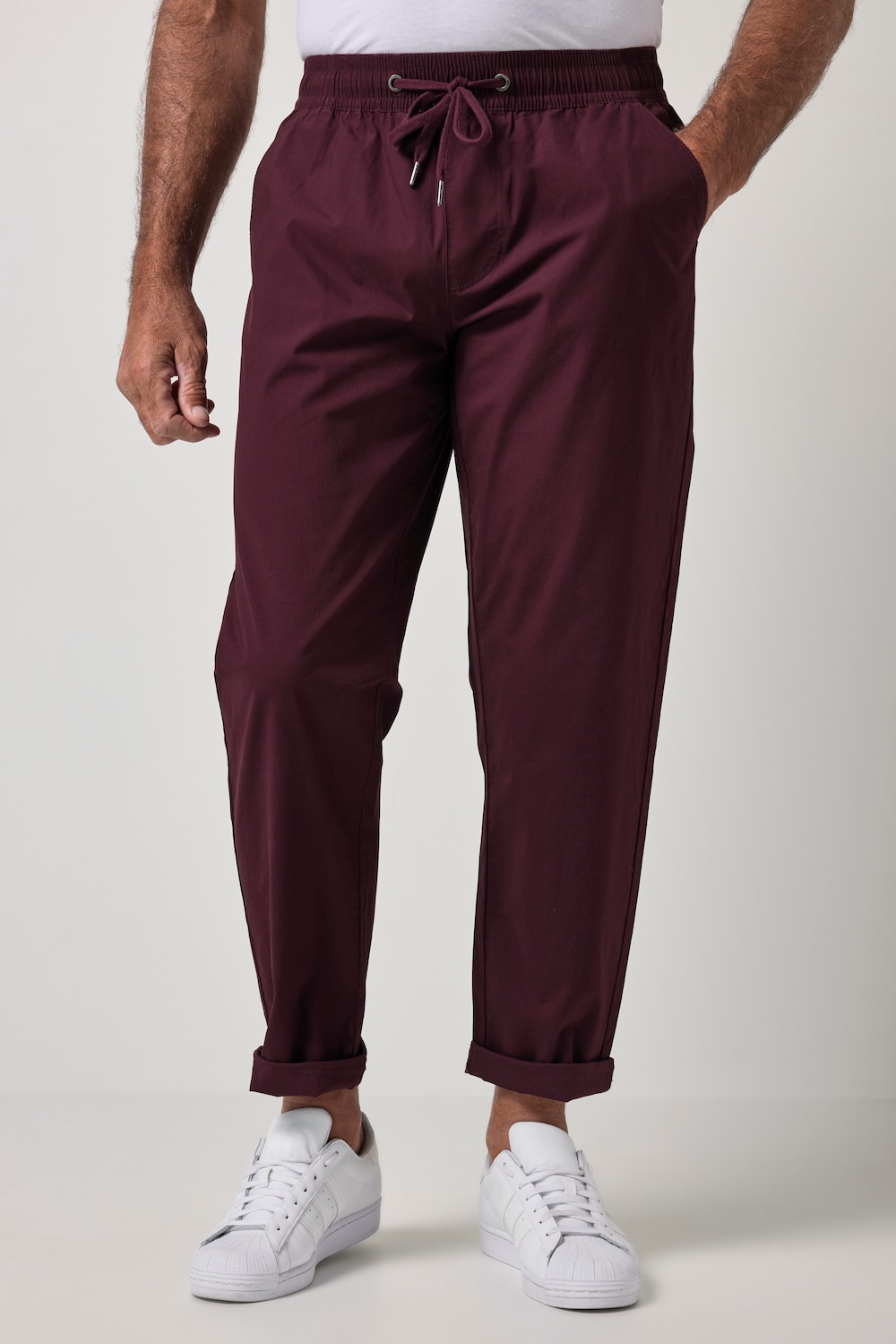bukse med elastisk linning, FLEXNAMIC®, elastisk linning, tapered loose fit, opptil 7 XL