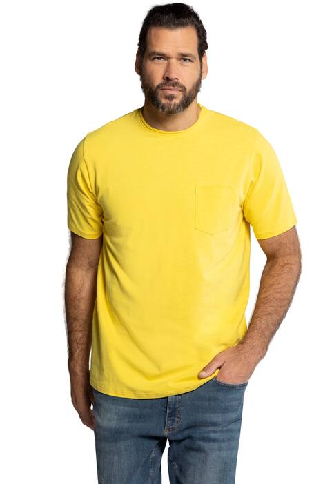 Tričko, biobavlna, žíhaný žerzej, náprsní kapsa, krátké rukávy