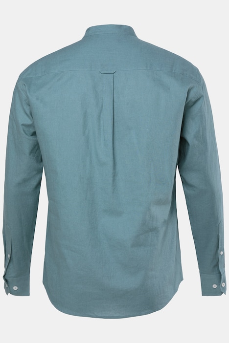Hemd, Langarm, Leinenmix, Stehkragen, Modern Fit, bis 8 XL