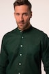 Chemise en lin mélangé. Manches longues et col officier - coupe Modern Fit