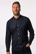 Chemise en lin mélangé. Manches longues et col officier - coupe Modern Fit