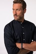 Chemise en lin mélangé. Manches longues et col officier - coupe Modern Fit