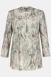 Glazed Baroque Print Front Snap Long Sleeve Jacket