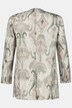 Glazed Baroque Print Front Snap Long Sleeve Jacket