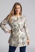 Glazed Baroque Print Front Snap Long Sleeve Jacket