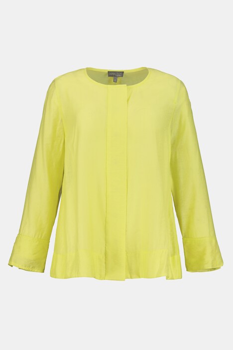 Bluse, Querstreifen, Rundhalsausschnitt, Langarm