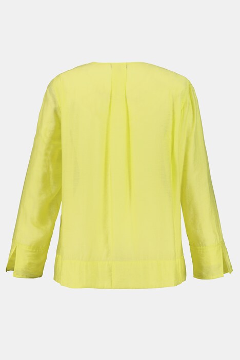 Bluse, Querstreifen, Rundhalsausschnitt, Langarm