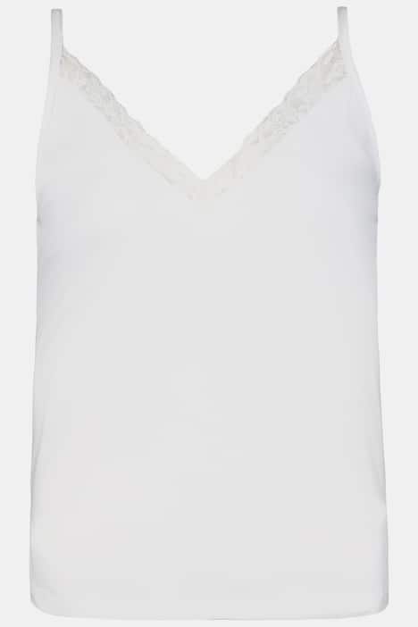 Basic Top, V-neck Spitze