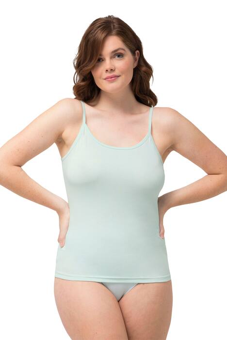 Tílko se špagetovými ramínky, přiléhavý střih, bez rukávů, biobavlna