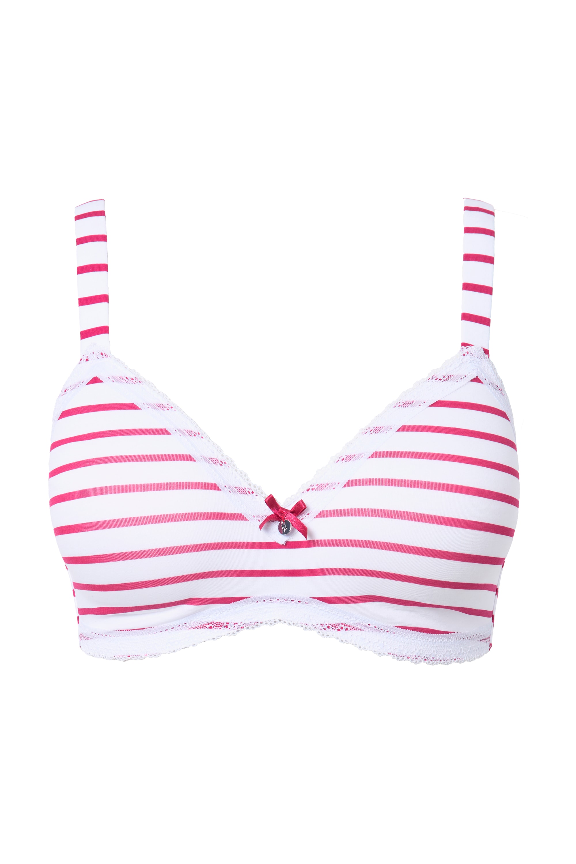 Ulla Popken Damen große Größen BH bügellos Softschalen Streifen Cup A D 790703