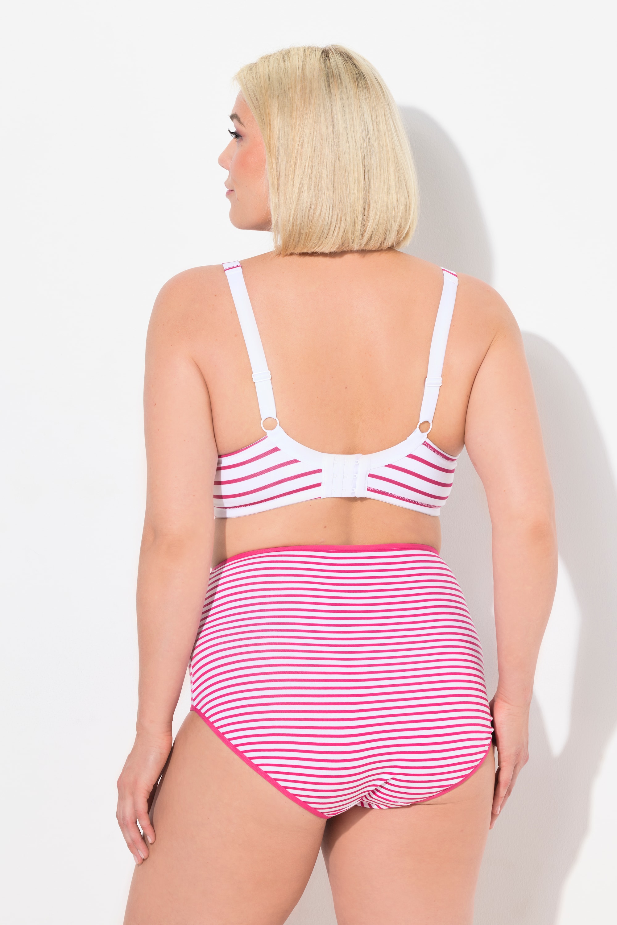 Ulla Popken Damen große Größen BH bügellos Softschalen Streifen Cup A D 790703