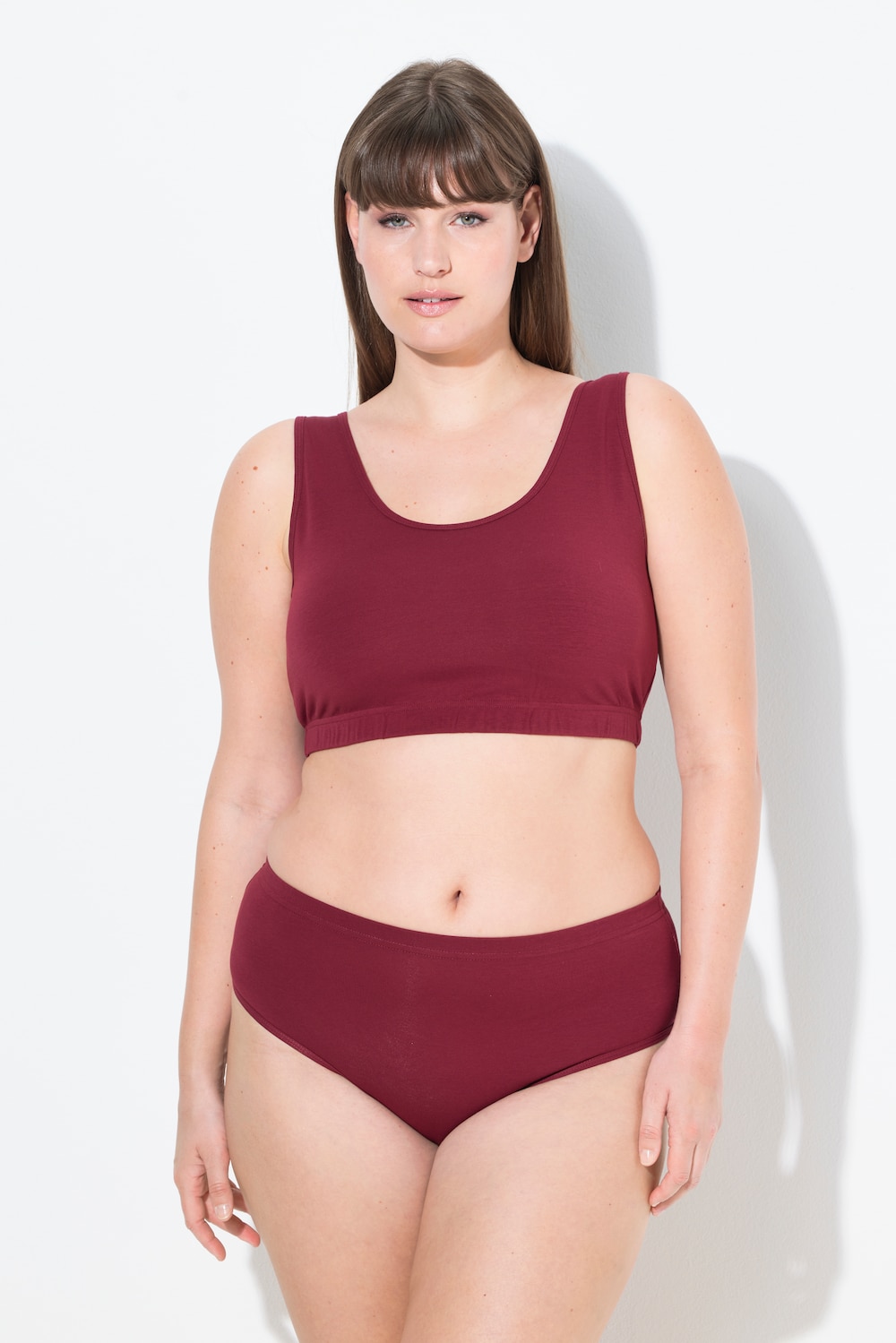 Große Größen Bustier, Damen, rot, Größe: 46/48, Baumwolle, Ulla Popken