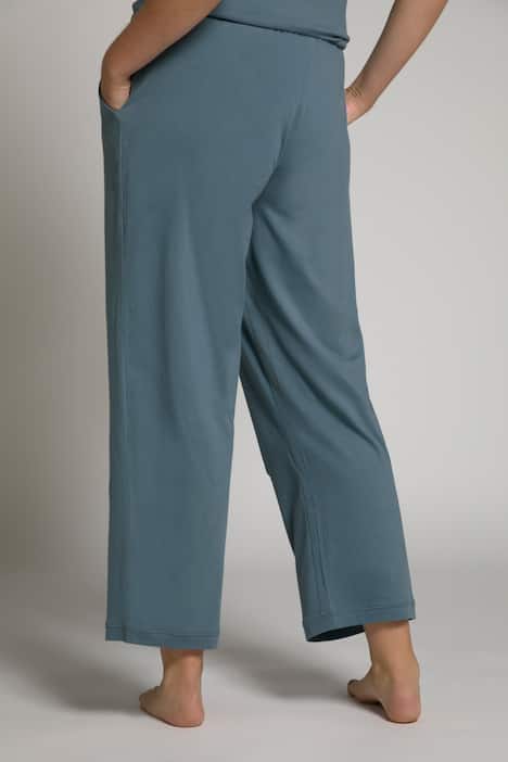 Pyjamasbyxa med raka ben, enfärgad