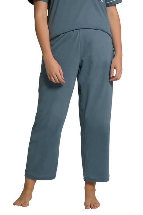 Pyžamové kalhoty, rovné nohavice, kapsy, biobavlna