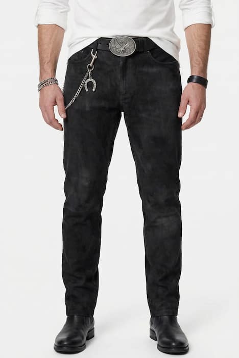 Lederhose, Regular Fit, 5-Pocket, Büffelleder