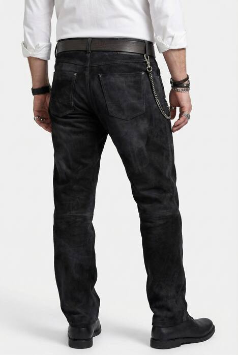 Lederhose, Regular Fit, 5-Pocket, Büffelleder