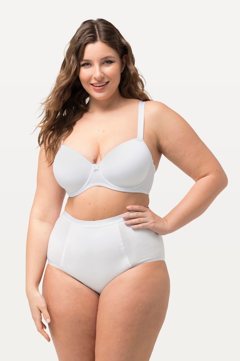 Kropsformende trusser med høj talje, satinkanter, shapewear