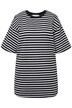 Tričko, kulatý výstřih, krátké rukávy, proužky, dlouhý střih