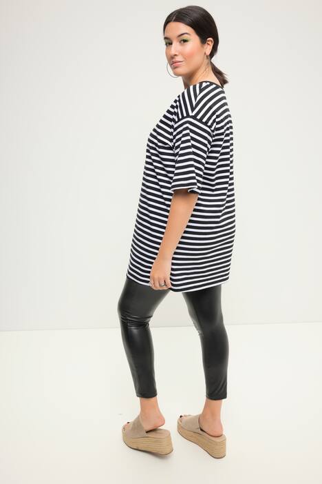 Ringel Longshirt, Rundhalsausschnitt, Halbarm