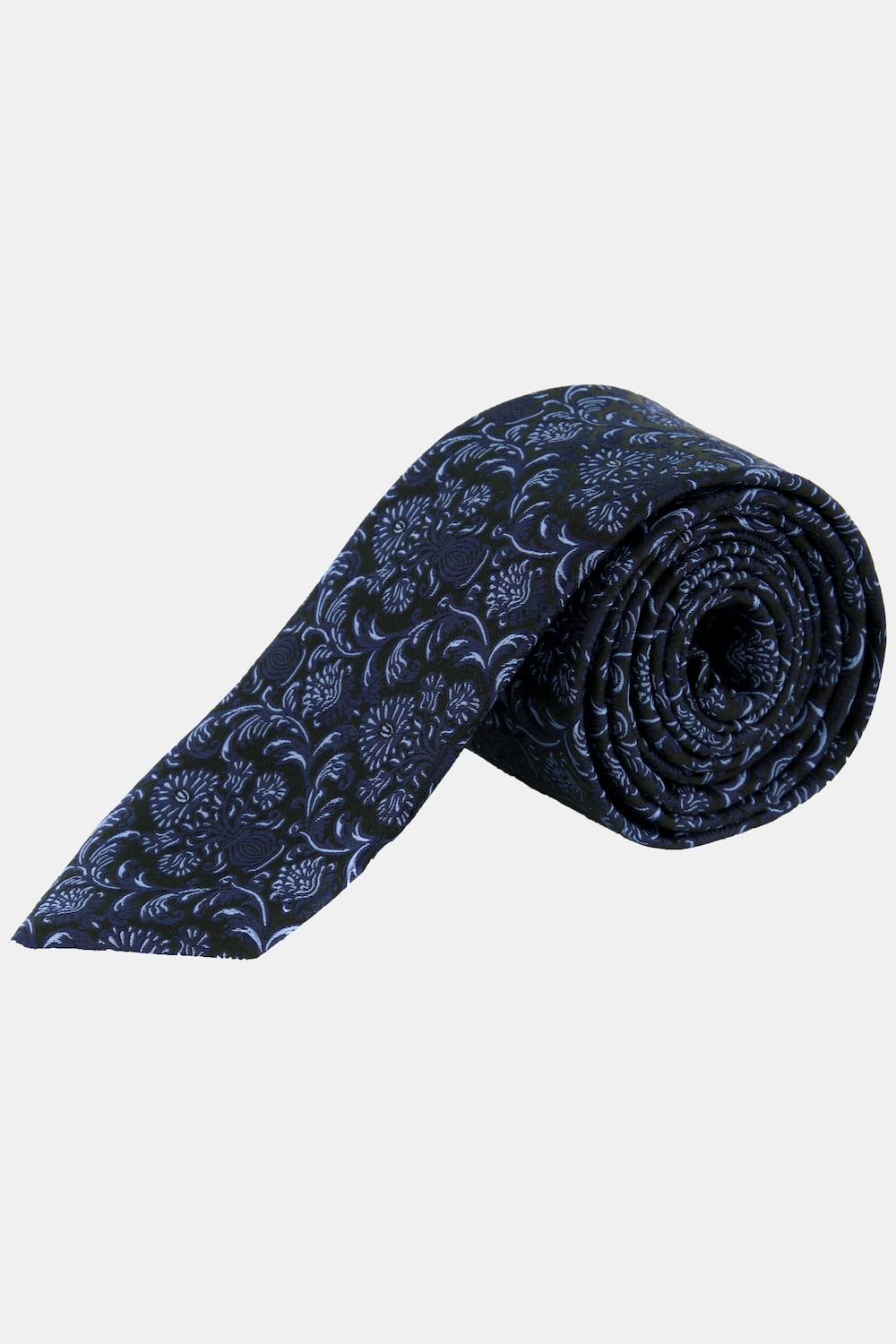 Cravate en soie avec motif floral, largeur 7,5 cm