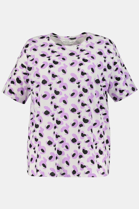 Shirt, leopard print, oversized, short sleeves