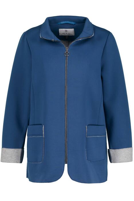 Scuba bunda, barevná vnitřní strana, otevřené okraje