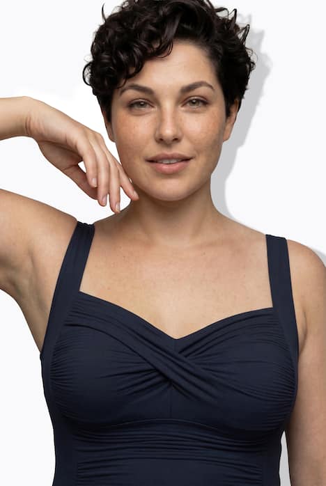 Badeanzug, Drapierung, feine Struktur, Softcups