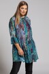 Paisley Print Button Front Ruffle Hem Blouse