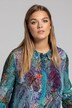 Paisley Print Button Front Ruffle Hem Blouse