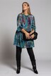 Paisley Print Button Front Ruffle Hem Blouse