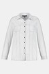 Micro Dot Print Button Front Stretch Shirt