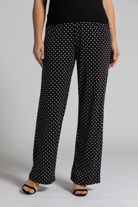 Dot Print Elastic Waist Slinky Stretch 