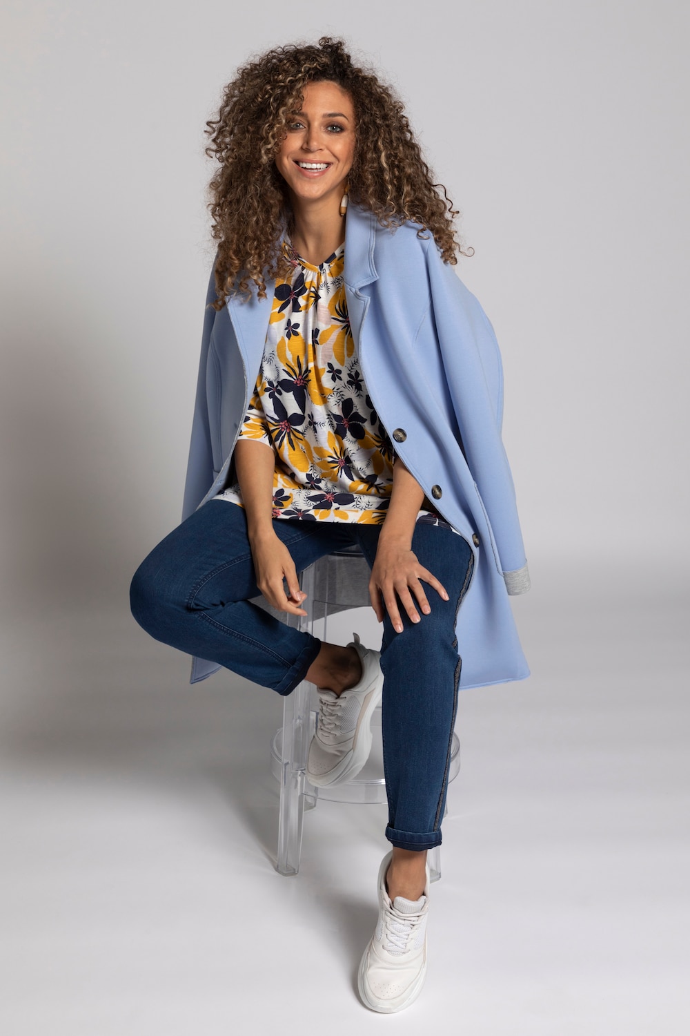 Grote Maten shirt, Dames, beige, Maat: 46/48, Katoen/Synthetische vezels, Ulla Popken Grote Maten shirt, Dames, beige, Maat: 46/48, Katoen/Synthetische vezels, Ulla Popken