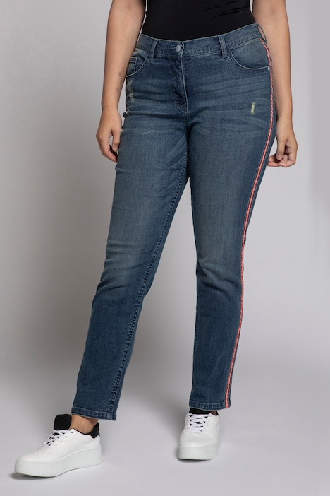 Slør Blive skør Kvarter jeans, let destroyed, galon, smal 5-Pocket-Form | Bukser | Bukser