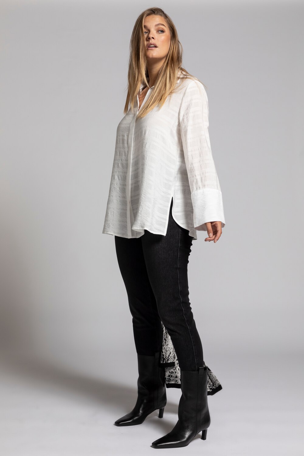 Grote Maten Blouse, Dames, beige, Maat: 50/52, Viscose/Synthetische vezels, Ulla Popken Grote Maten Blouse, Dames, beige, Maat: 50/52, Viscose/Synthetische vezels, Ulla Popken