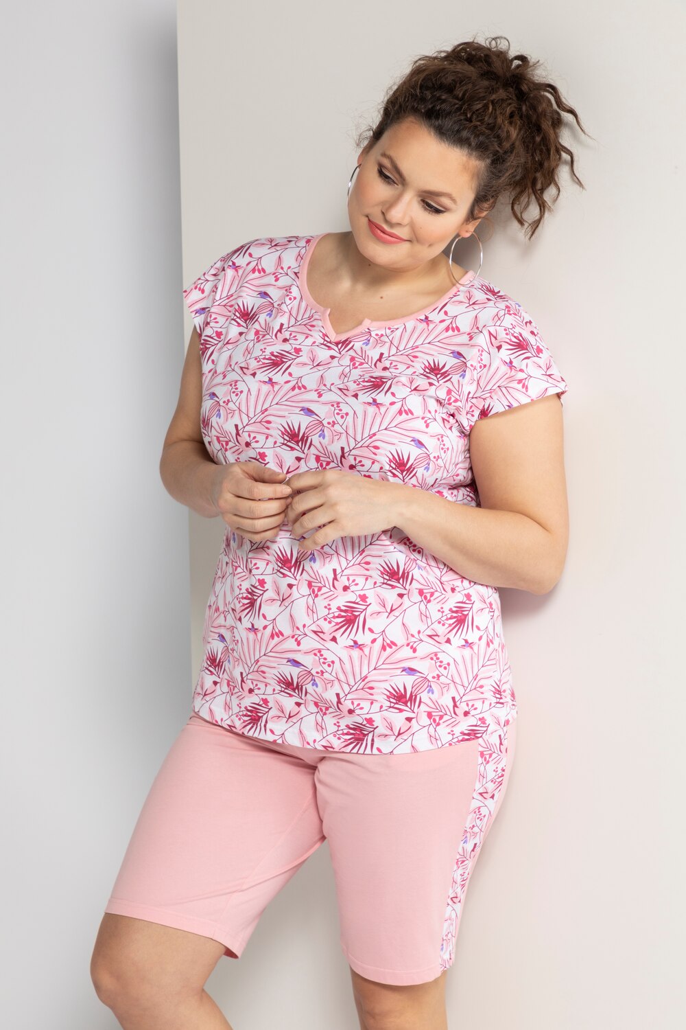 Grote Maten shirty, Dames, roze, Maat: 58/60, Katoen, Ulla Popken Grote Maten shirty, Dames, roze, Maat: 58/60, Katoen, Ulla Popken