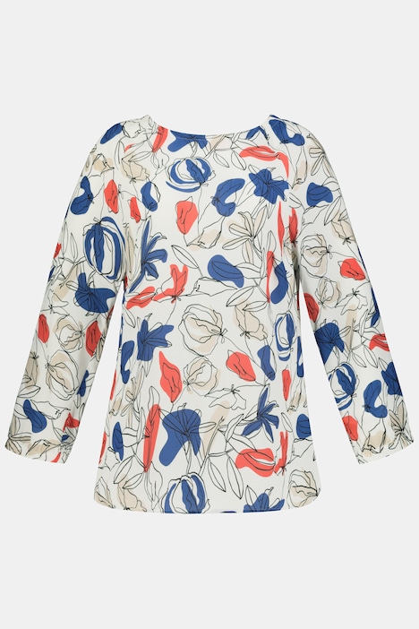Abstract Floral Off The Shoulder Carmen Style Blouse | all Blouses ...