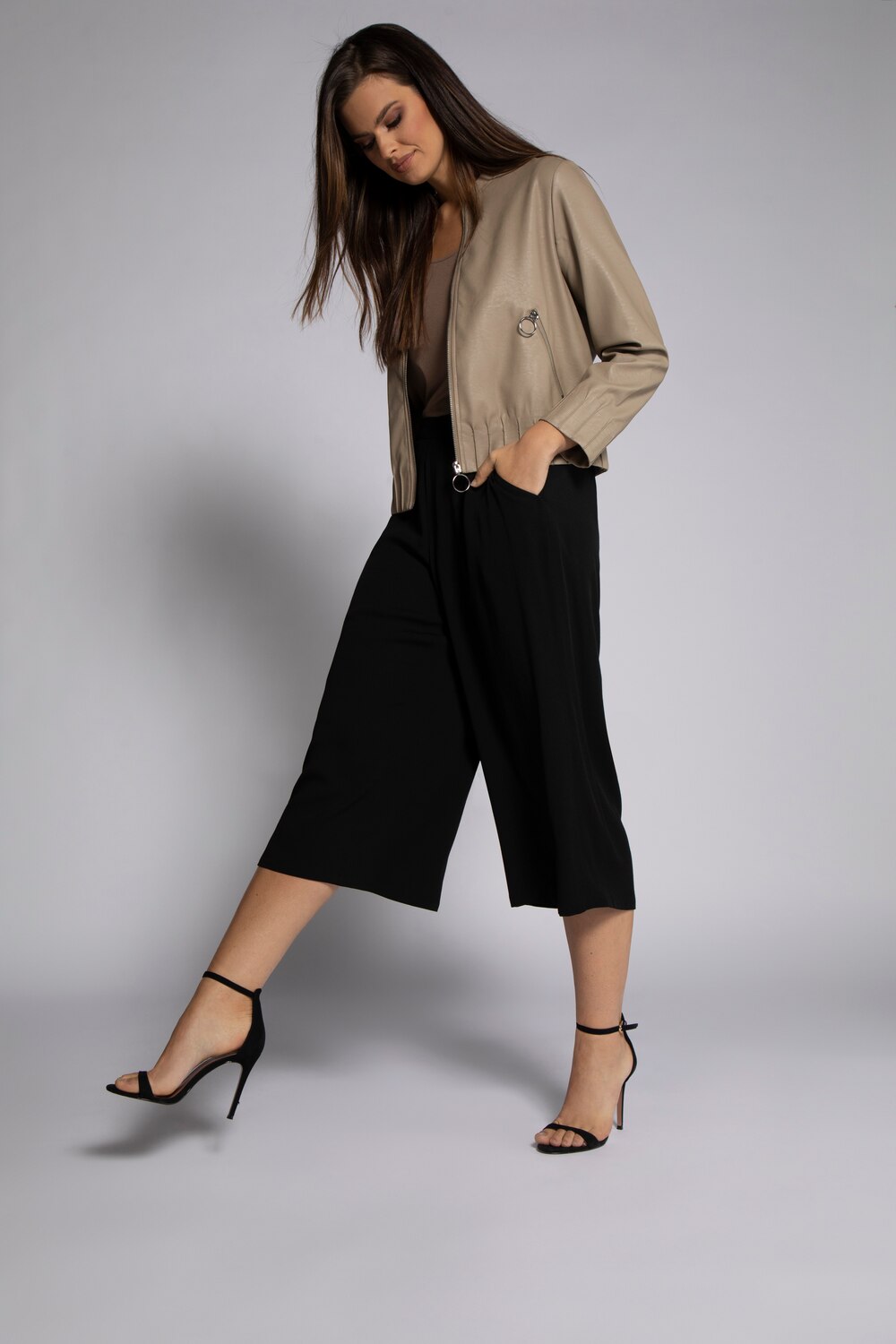 Grote Maten culotte, Dames, zwart, Maat: 50, Viscose, Ulla Popken Grote Maten culotte, Dames, zwart, Maat: 50, Viscose, Ulla Popken
