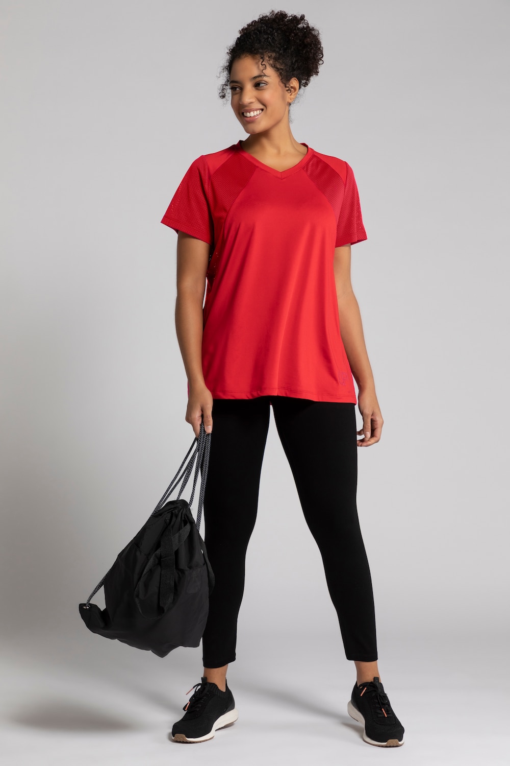 Grote Maten T-shirt, Dames, rood, Maat: 58/60, Polyester, Ulla Popken Grote Maten T-shirt, Dames, rood, Maat: 58/60, Polyester, Ulla Popken