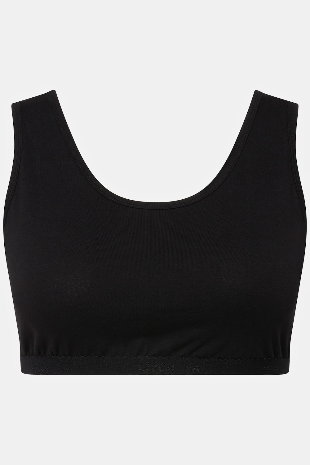 Stora storlekar Bustier, Dam, svart, storlek: 42/44, Bomull, Ulla Popken