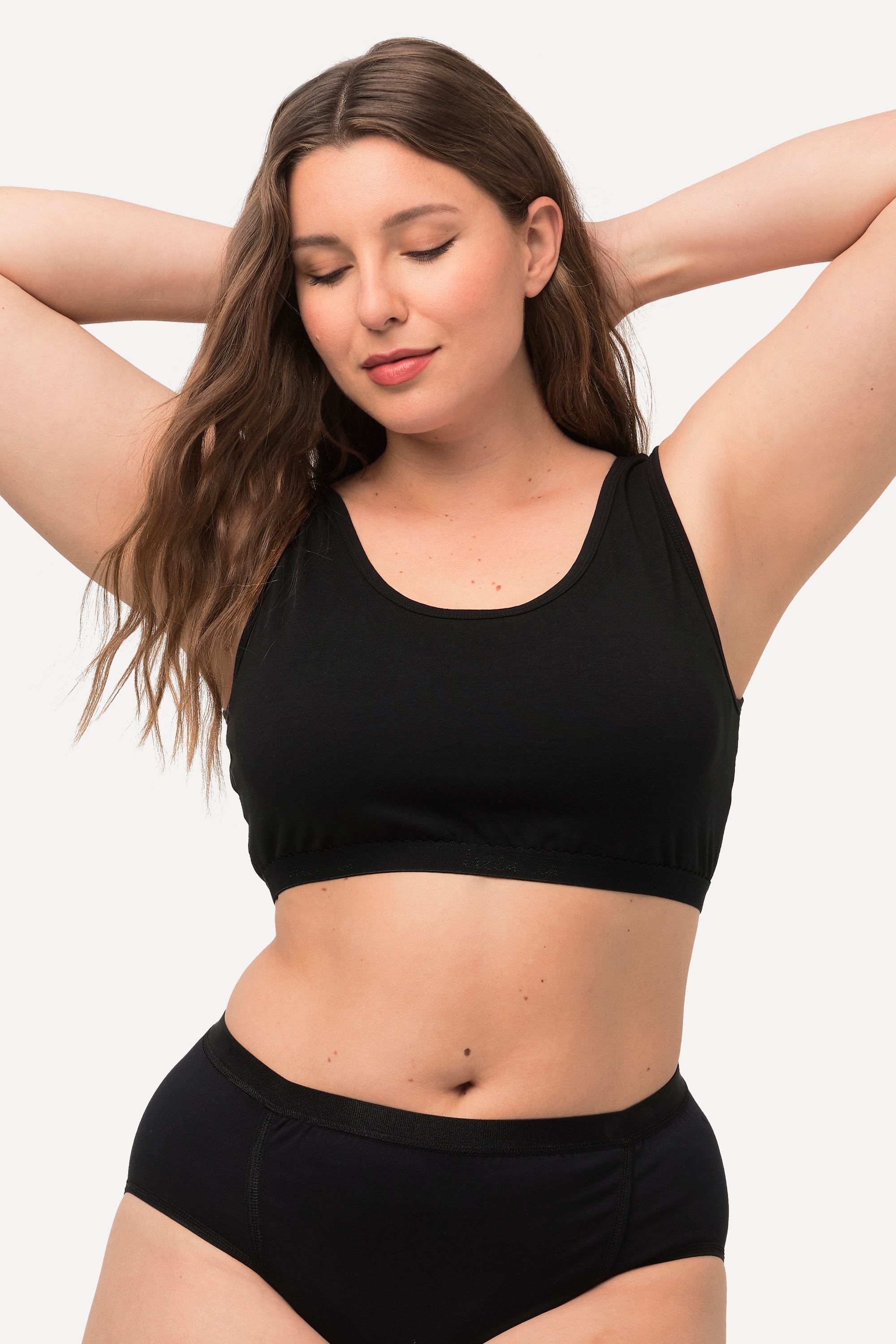 Ulla Popken Damen große Größen Bustier Schlupfform ohne Bügel 791580