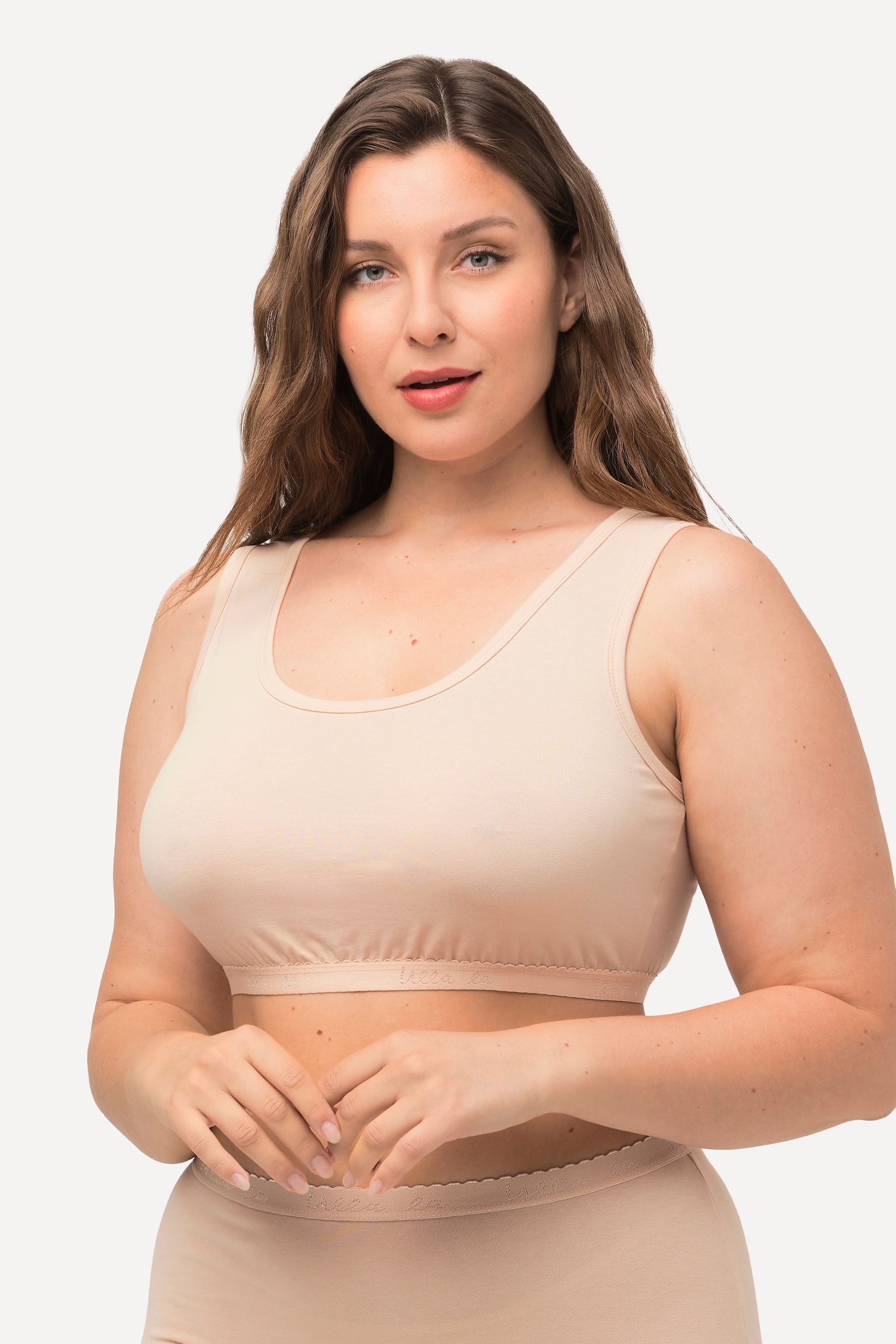 Ulla Popken Damen große Größen Bustier Schlupfform ohne Bügel 791580