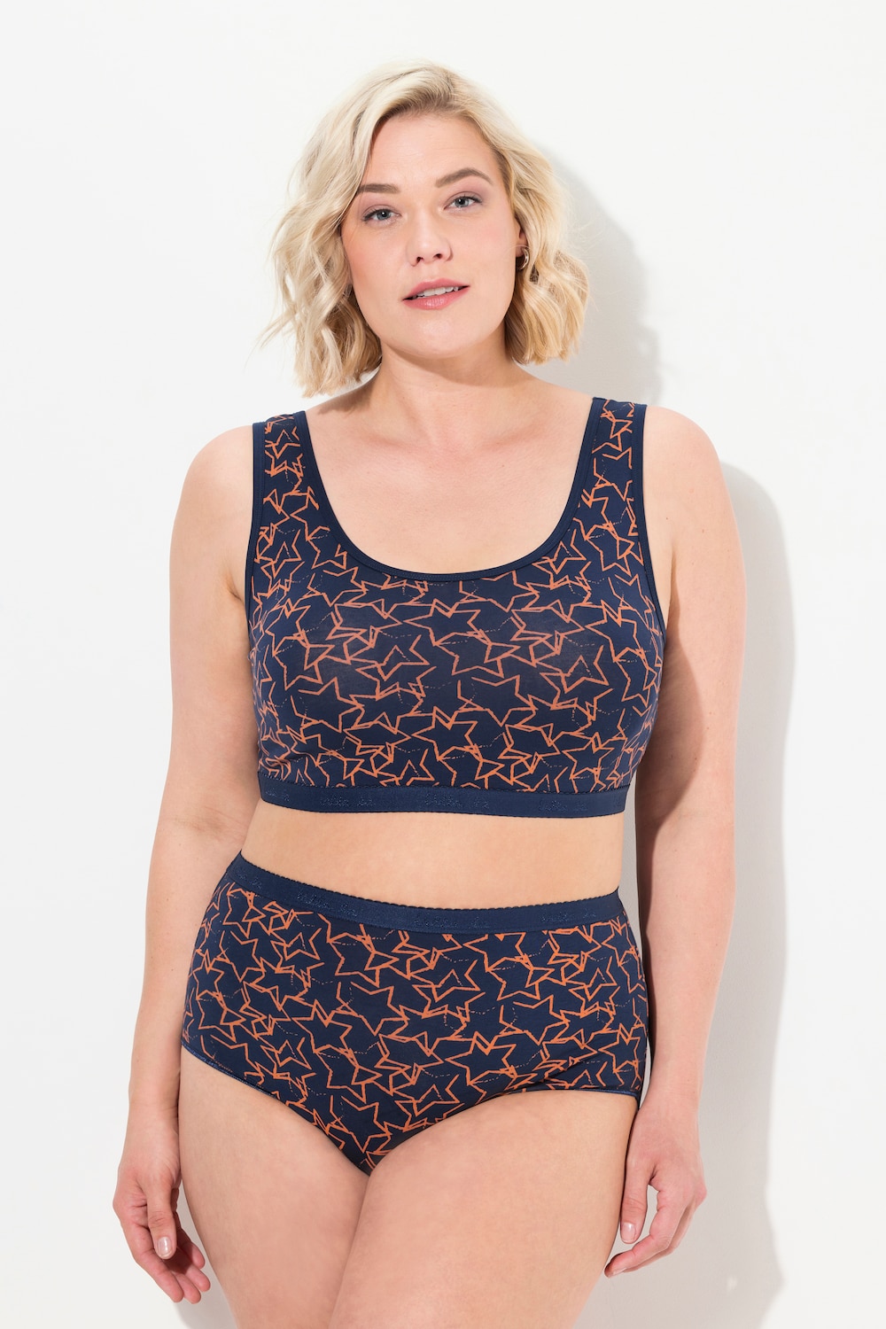 Große Größen Bustier, Damen, orange, Größe: 66/68, Baumwolle, Ulla Popken