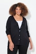 Strickjacke, V-Ausschnitt, Knopfleiste, Feinstrick