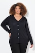 Strickjacke, V-Ausschnitt, Knopfleiste, Feinstrick