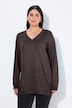 Pullover, V-Ausschnitt, Langarm, weicher Feinstrick