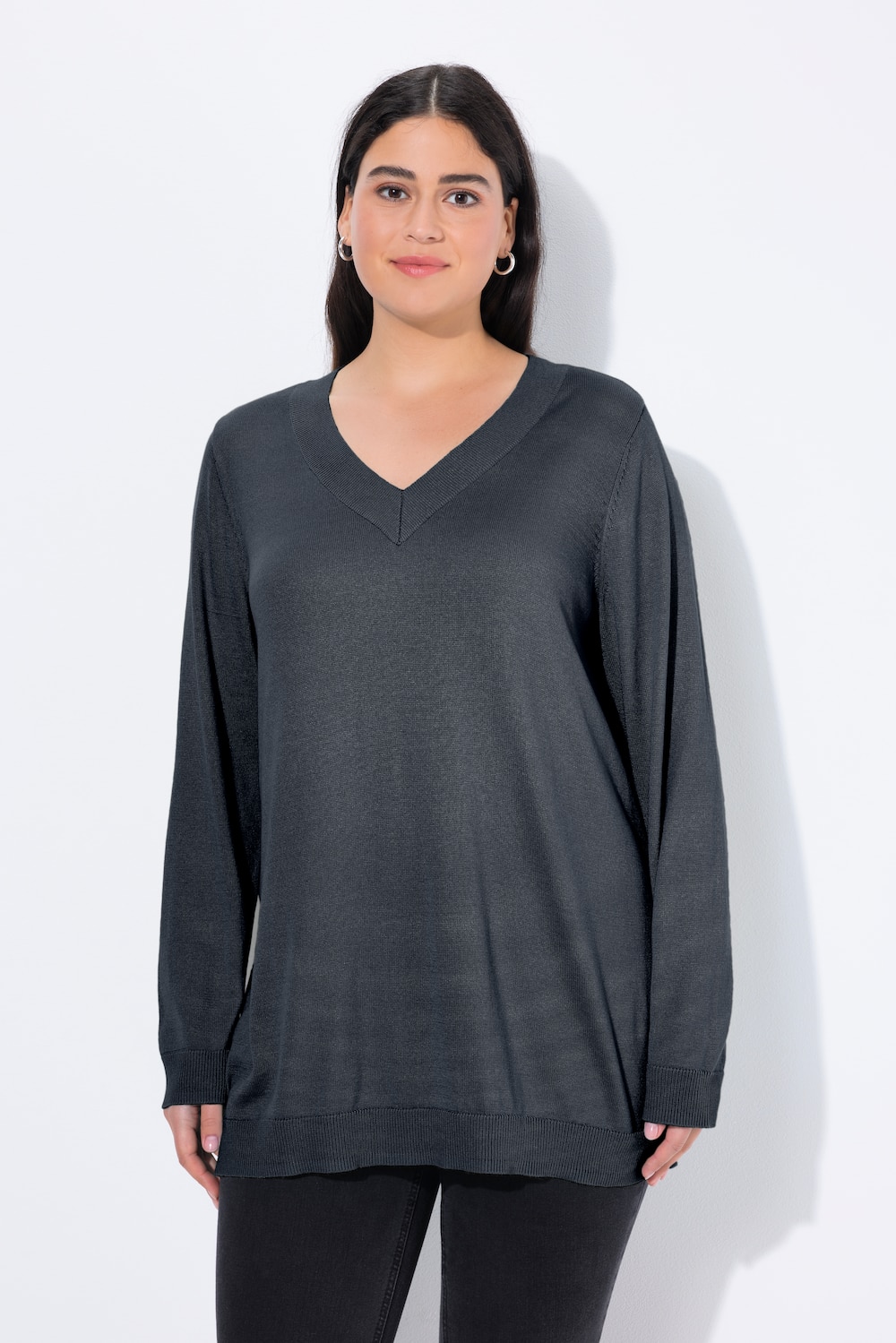 Große Größen Pullover, Damen, blau, Größe: 46/48, Viskose/Polyester, Ulla Popken