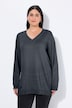Pullover, V-Ausschnitt, Langarm, weicher Feinstrick