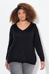 Pullover, V-Ausschnitt, Langarm, weicher Feinstrick