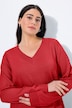 Pullover, V-Ausschnitt, Langarm, weicher Feinstrick